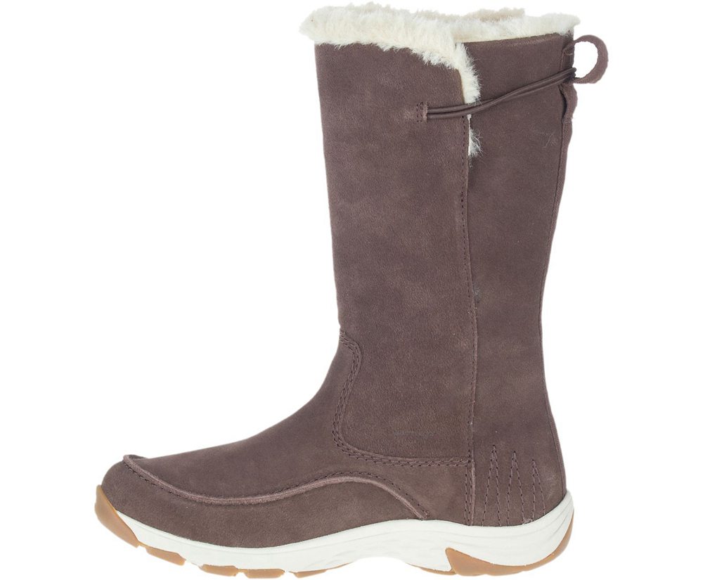 Botas Senhora - Merrell Approach Sage Tall Polar Waterproof - Marrom - RHI869231